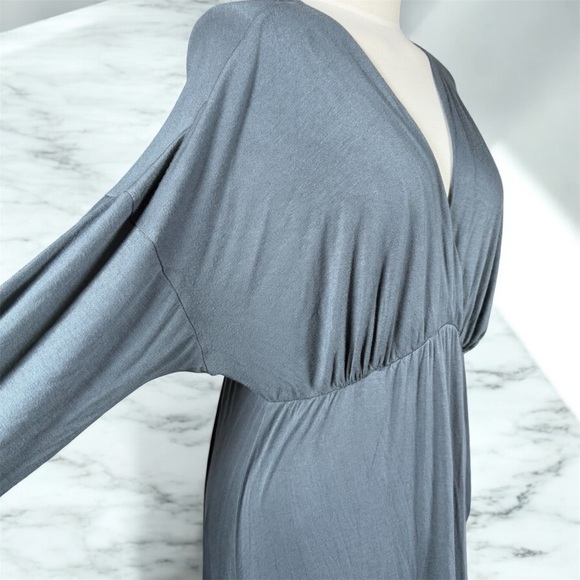 24/7 Comfort Empire Waist Maxi Dress Bishop Sleeves Size 1X - Picture 4 of 7